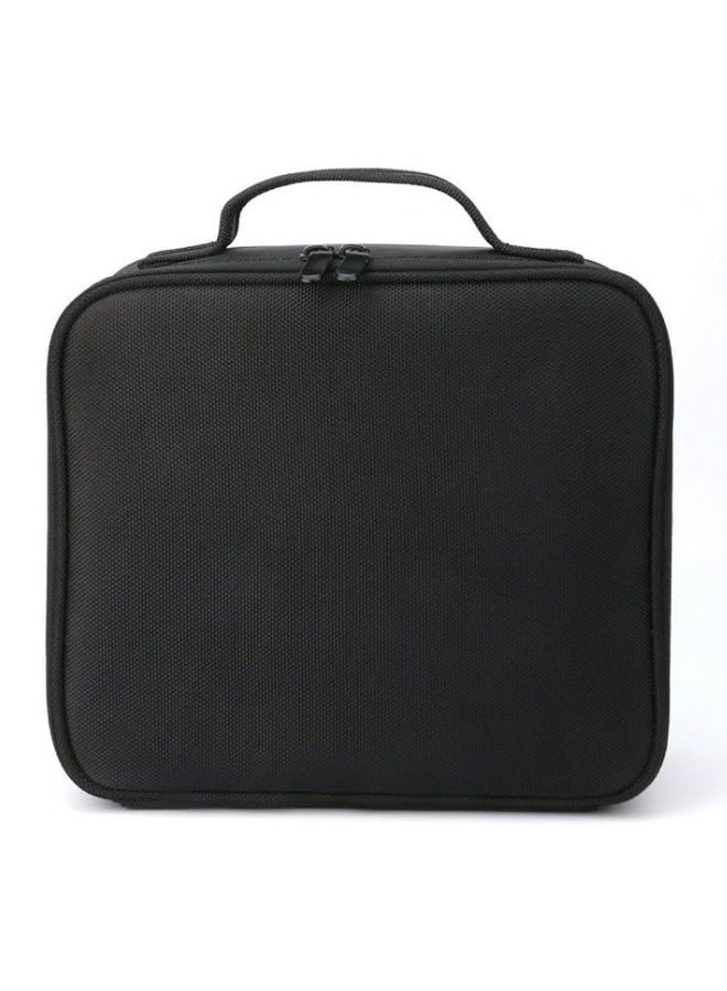 Generic Makeup Bag Organizer, Travel Cosmetic Bag with Adjustable Dividers, Portable Storage Case for Cosmetics Makeup Brushes Toiletry Jewelry Digital Accessories 26X26 cm (Black) - Image 4