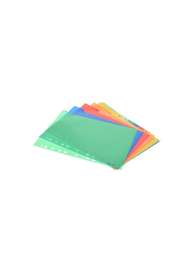 El Maayergy Elmaayergy 80002 / PY-12A/198 Set Of 12 Pieces Of Plastic Numerical Colourful Dividers With Durable Material, Suitable For School And Home