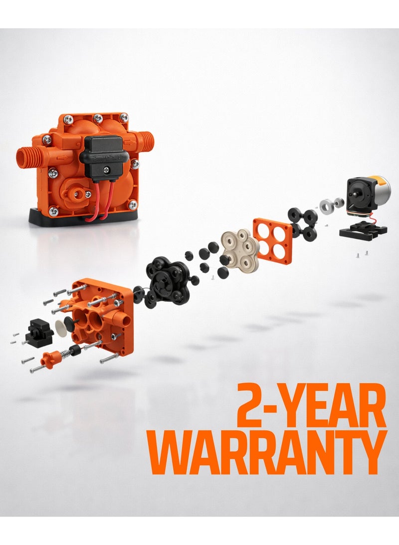 SEAFLO 42 Series RV & Marine Diaphragm Water Pump 12V/24V | 5.0 GPM | 55 PSI | Self-Priming DC Water Pump - Image 4