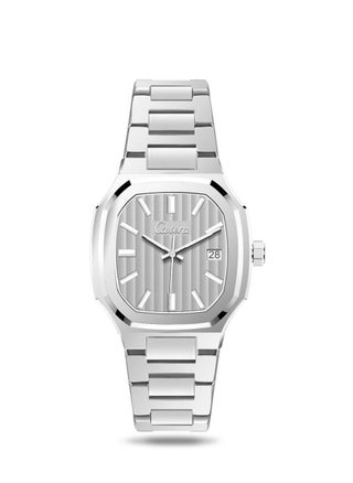 Silver bracelet with silver dial