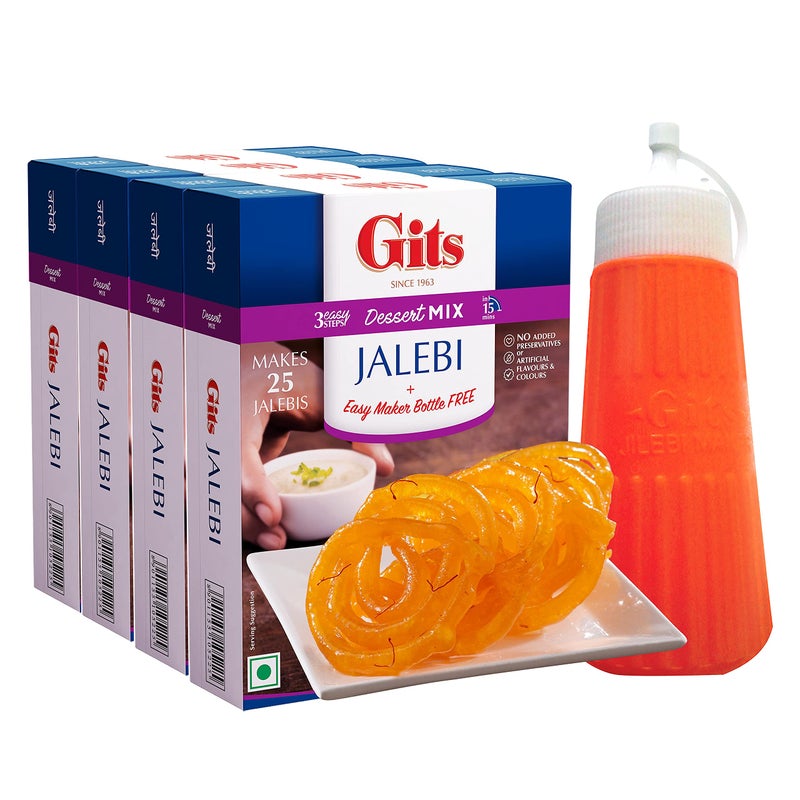 Gits Jalebi Dessert Mix, 100 g (Pack of 4) - Image 1