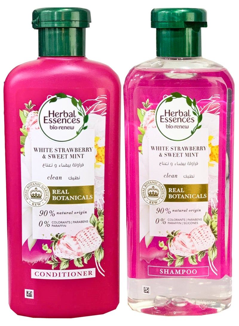 Herbal Essences Conditioner +Shampoo  With Strawberry & Sweet Mint 800 Ml - Image 1