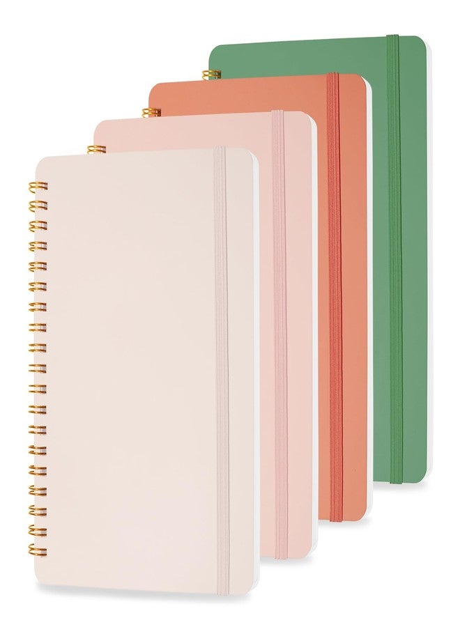 DMSVK 4 PCS Small Spiral Notebook 5x7, Spiral Journal Notebook, Notebooks for Work, Note Taking, School, Small Notebooks 5x7 with Strap, Cute Notebooks for Women 50 Sheets - Image 1