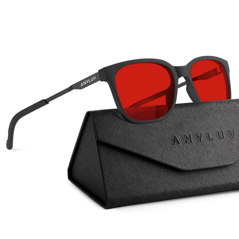 ANYLUV Blue Light Glasses for Men Lightweight Computer Gaming Glasses Stylish Anti Eyestrain Blue Light Blocking Men - Image 2