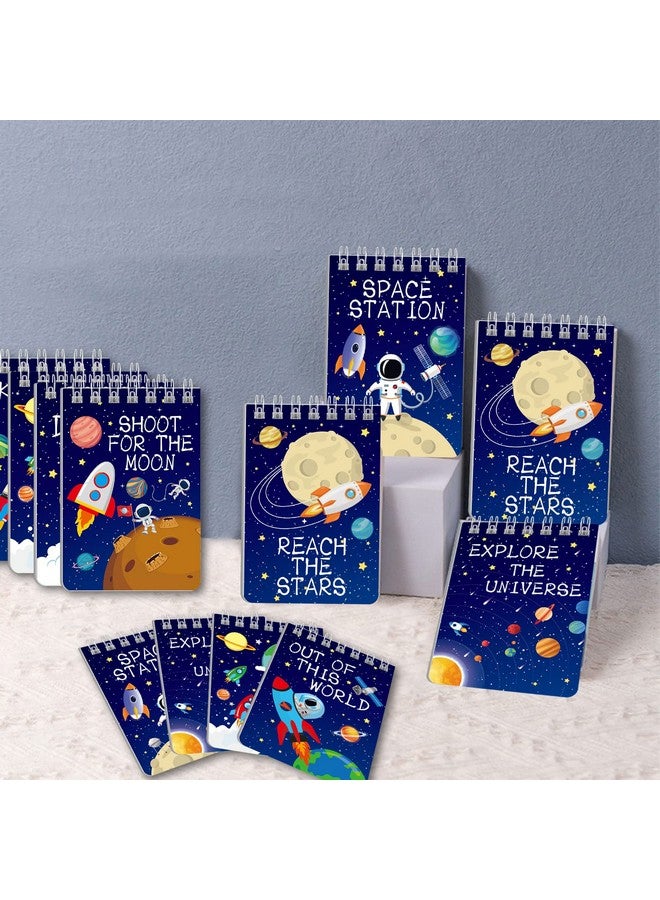 Omlisca Outer Space Mini Notebook 16 Pack Space Party Favor Galaxy Goodie Bags Solar System Astronaut Science Rocket Planet Small Spiral Pocket Notepads For Space Theme Birthday Party Supplies - Image 5