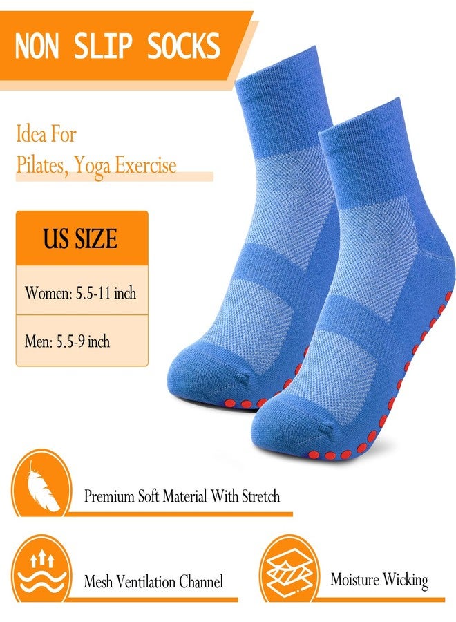 Chuarry 30 Pairs Non Slip Socks Non Skid Socks with Grips for Elderly Yoga Hospital Cushioned Sole Gripper for Men Women, 10 Colors - Image 3