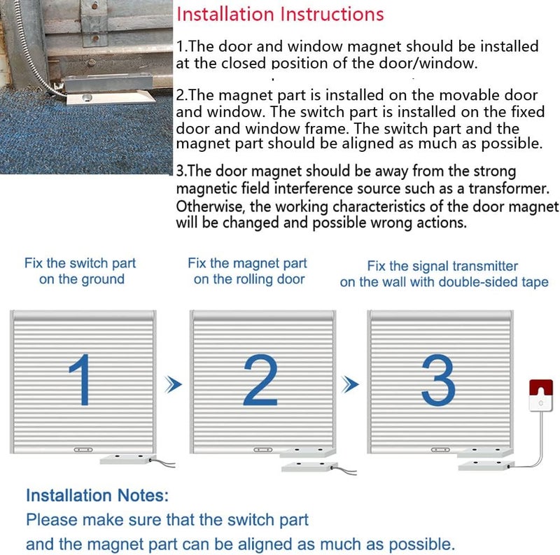 Gebildet Rolling Door Contact Magnetic Reed Switch Alarm with 2 Wires for NC. Applications MC-56 - Image 5