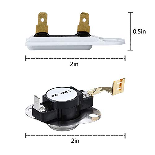 SOPKTA 3977393 Dryer Thermal Fuse 3387134 Dryer Cycling Thermostat 3392519 Dryer Thermal Fuse 3977767 Dryer Thermostat Compatible with Whirlpool Dryers, Replacement Parts # WP3387134 WP3977767 WP3977393 - Image 3