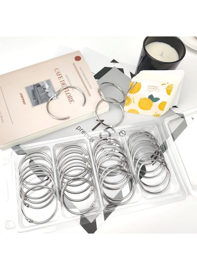 OWLKELA OWLKELA 2 Inch 30 Pack Loose Leaf Binder Rings, Nickel Plated Steel Binder Rings, Keychain Key Rings, Metal Rings for Index Cards, Book Ring, Ideal for School, Home, or Office  - Image 4