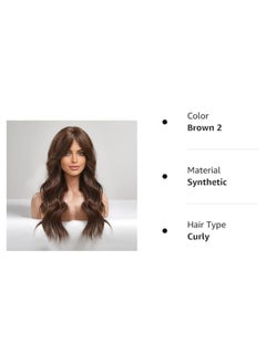 Long Brown Wigs for Women Curly Synthetic Wig with Bangs Middle Parting for Party and Cosplay - pzsku/Z7FBE44502134FD5060F2Z/45/_/1720961972/108d4e38-5cbf-41ec-a933-eef593dc1a4d