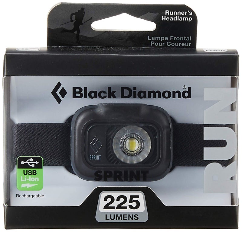 Black Diamond BLACK DIAMOND Sprint 225 Lumen Rechargeable LED Headlamp for Running, Camping, Hiking, Compact and Lighweight, Graphite  - Image 2