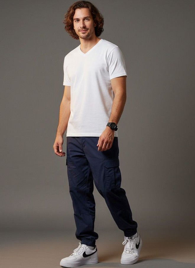 OUTLAWS Men's 4-Pack V-Neck Bio Finish T-Shirts in Assorted Colors - Image 2