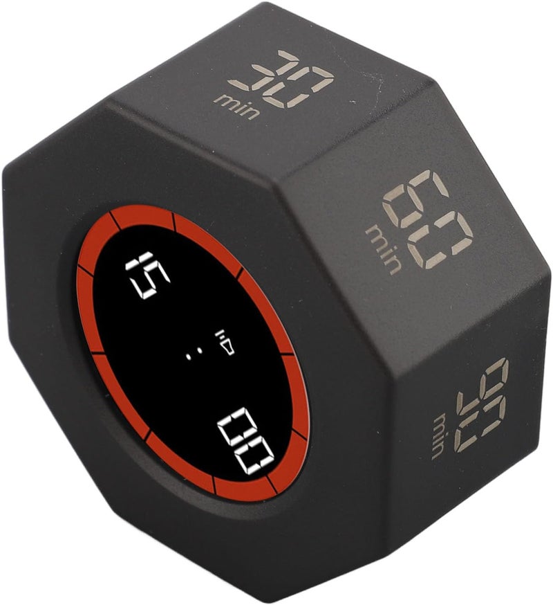 [Trending item] Goshyda Desk Productivity Cube Timer Efficient Time Management for Office Work Study Kitchen Rechargeable ABS 2.3x2.3x1.1in (Black) Limited availability Super practical E-commerce hot item New & improved Limited launch price Long lasting durability Top rated sales item New upgraded product Limited quantity for sale Exclusive new launch Original material New batch restock Newest model Fresh arrival local warehouse Designed for KSA market Comfortable to use Long service life Best choice for budget shopping Market trending pick Great bargain Elegant design Big cost saving Very popular product High durability - Image 1