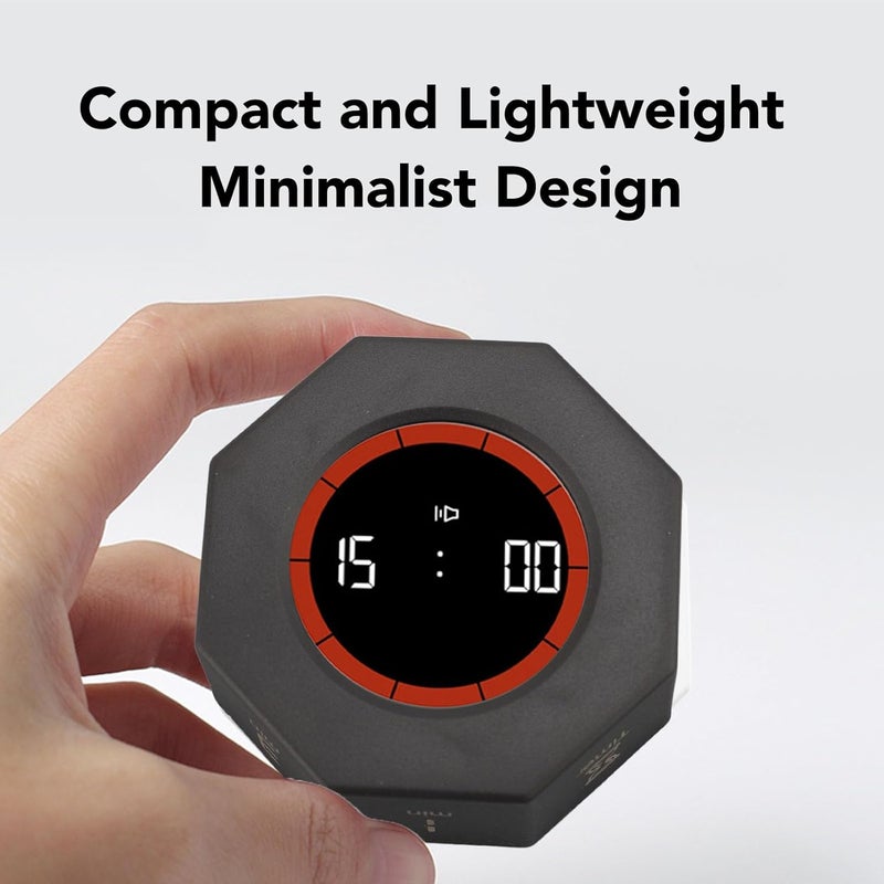 [Trending item] Goshyda Desk Productivity Cube Timer Efficient Time Management for Office Work Study Kitchen Rechargeable ABS 2.3x2.3x1.1in (Black) Limited availability Super practical E-commerce hot item New & improved Limited launch price Long lasting durability Top rated sales item New upgraded product Limited quantity for sale Exclusive new launch Original material New batch restock Newest model Fresh arrival local warehouse Designed for KSA market Comfortable to use Long service life Best choice for budget shopping Market trending pick Great bargain Elegant design Big cost saving Very popular product High durability - Image 3