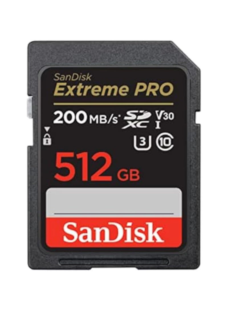 sandisk 512 GB Extreme Pro SD UHS I Card for 4K Video for DSLR and Mirrorless Cameras 200MB/s Read & 140MB/s Write, Lifetime Warranty SDSDXXD-512G-GN4IN - Image 1