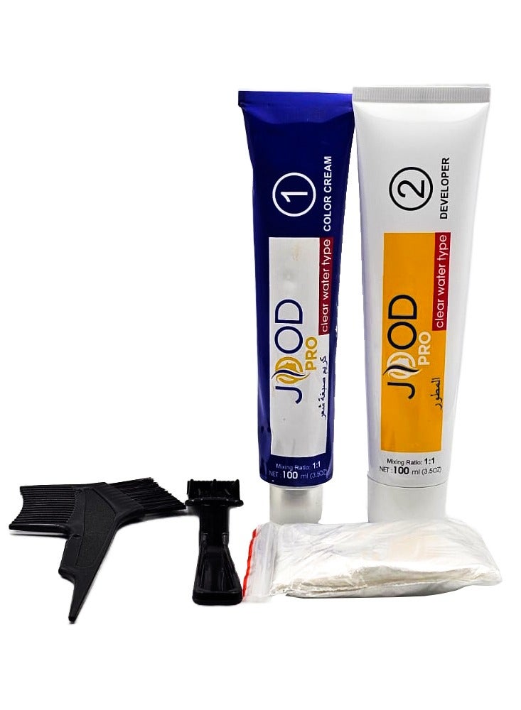 Clear Water Type Hair Dye Cream Ammonia Free Natural Black 1.0