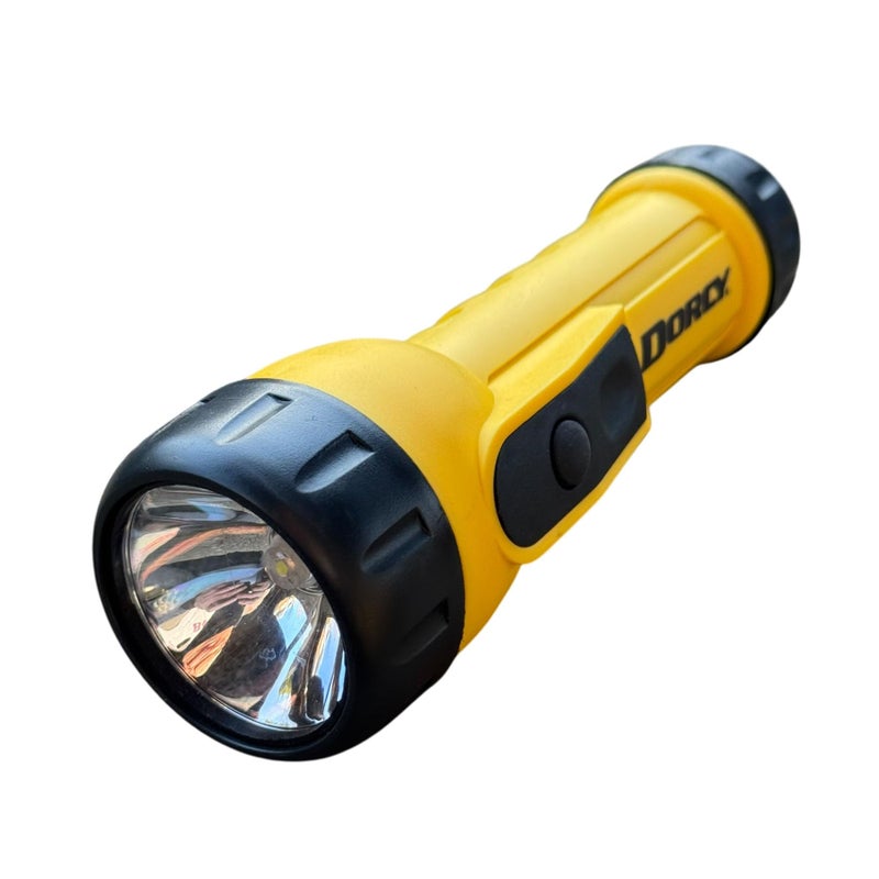 Dorcy Heavy Duty Worklight Flashlight with Batteries 412350 Yellow