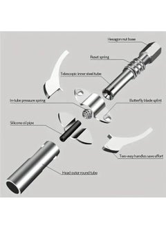 Digital Craft Digital Craft Grease Gun Coupler Double Handle Grease Gun Tips Heavy Duty 10000 PSI Quick Lockon and Release for All Grease Guns Fittings  - Image 4