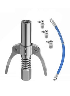 Digital Craft Digital Craft Grease Gun Coupler Double Handle Grease Gun Tips Heavy Duty 10000 PSI Quick Lockon and Release for All Grease Guns Fittings  - Image 1