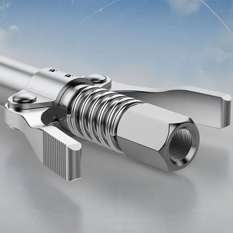 Digital Craft Grease Gun Coupler Double Handle Grease Gun Tips Heavy Duty 10000 PSI Quick Lockon and Release for All Grease Guns Fittings - Image 3