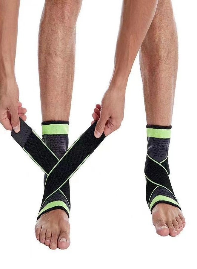 Paiwefil Ankle Brace Compression Support Sleeve with Adjustable Strap Men & Women For Injury Recovery Joint Pain Relief & Sports Protection 2 pcs (Black, XL) - Image 5