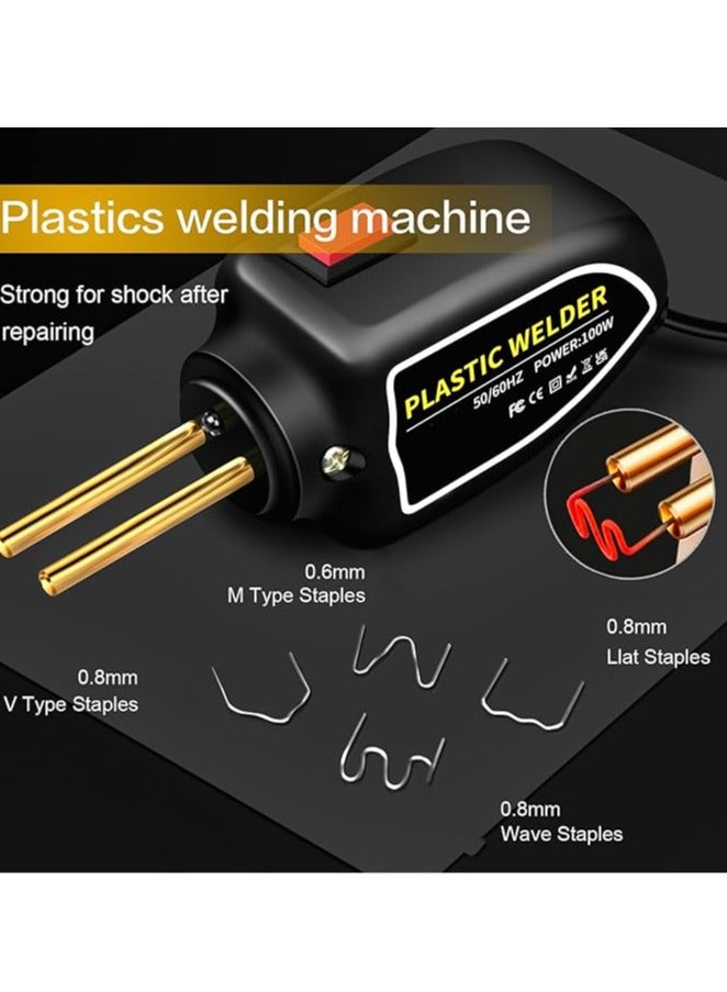 general 100W Mini Plastic Welding Machine, Car Bumper Repair Kit, 200pcs, 4 types of flat/wave/outer corner heat clips for repairing cracks - Image 5