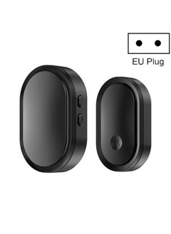 CACAZI A99 Home Smart Remote Control Doorbell Elderly Pager, Style:EU Plug(Black)