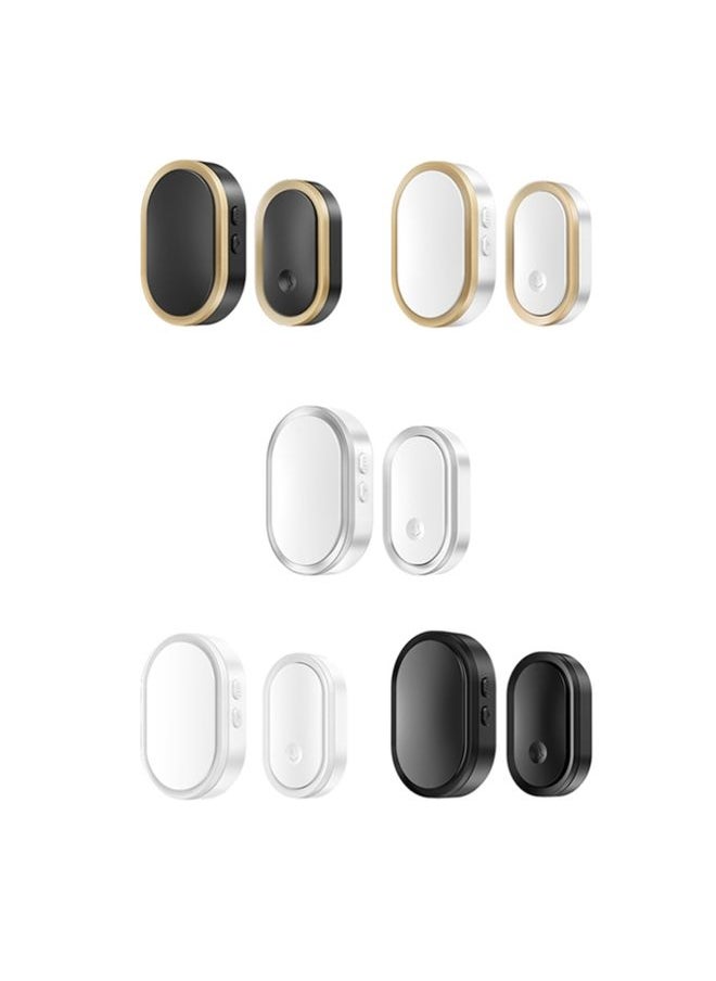 Generic - CACAZI A99 Home Smart Remote Control Doorbell Elderly Pager, Style:EU Plug(Black) - Image 1