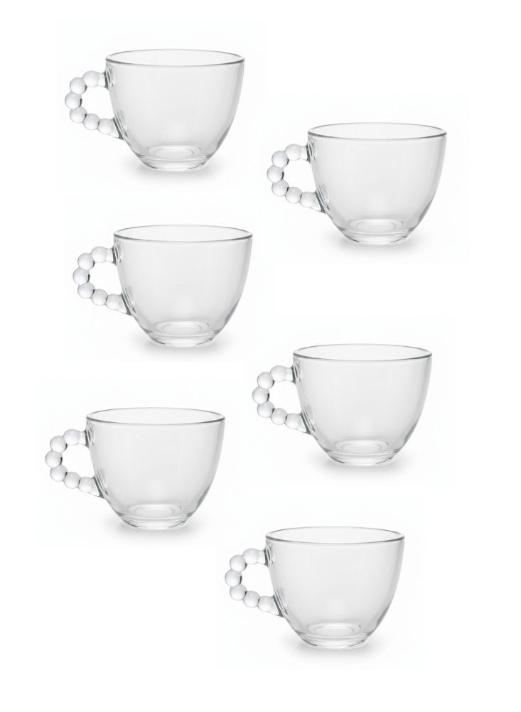 بريميم أكواب شاي زجاجية تركية بمقبض فني – مجموعة مكونة من ست قطع، مقاومة للحرارة، سعة مئتي مل، بأناقة عصرية - Image 2