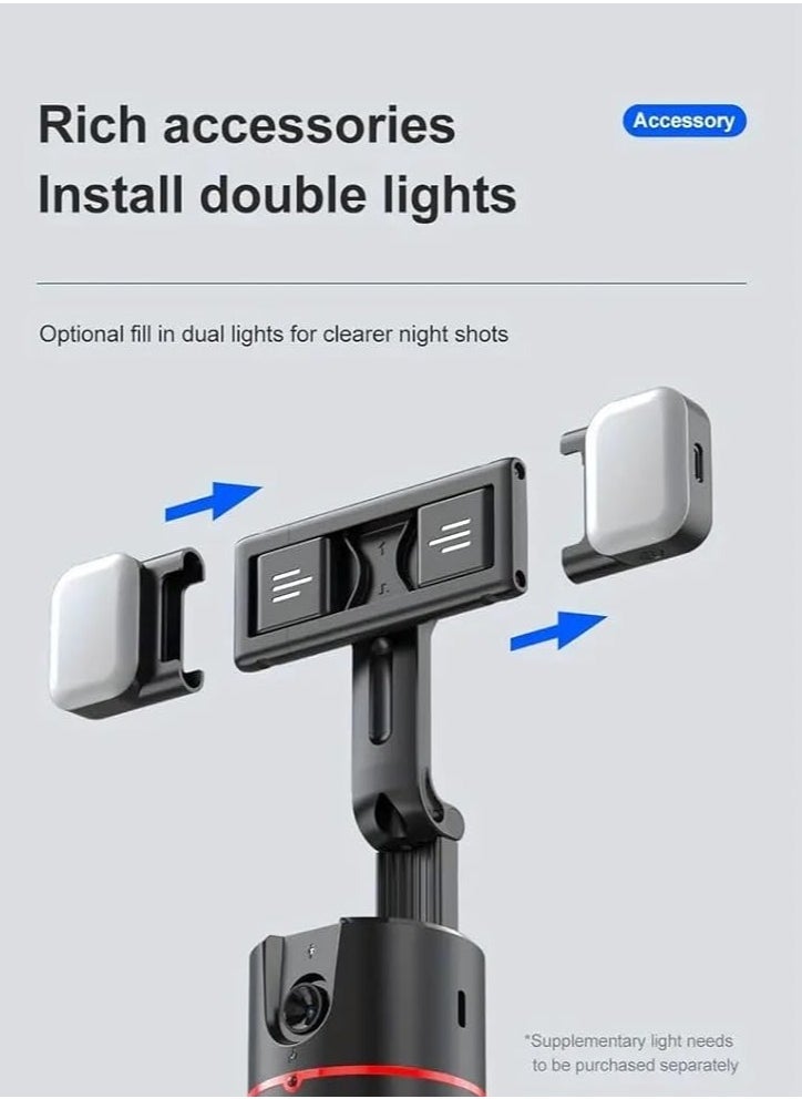 ELTRAZONE حامل هاتف ثلاثي القوائم بتتبع الوجه التلقائي P02 – عصا سيلفي ذكية مع دوران 360°، تتبع سريع للوجه والأجسام، حامل كاميرا روبوت بدون استخدام اليدين للهواتف الذكية، مثالي للتدوين، البث المباشر، مكالمات الفيديو، وإنشاء المحتوى - Image 4