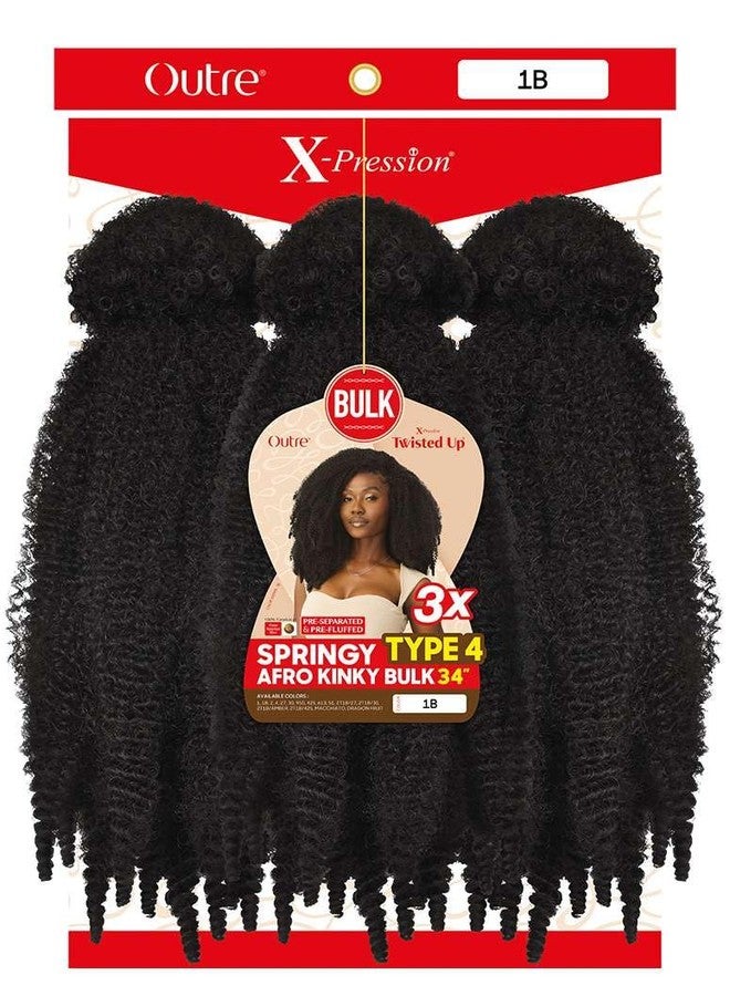 Outre X-Pression Twisted Up - Springy Type 4 Kinky Bulk 34" 3X (OFF BLACK 1B) - Image 4