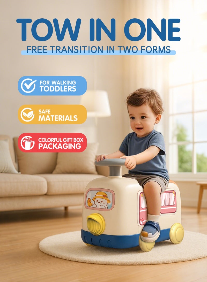 مجموعة أداة لللعب الافتراضي للاطفال من نوع 2 في 1 وسيارة للمرور، مجموعة أدوات للاطفال، مجموعة أدوات، للبنين والبنات من العمر 2 إلى 3 سنوات، تصميم صندوق تخزين محمول، أدوات لعب تعليمية (الأزرق) - Image 2