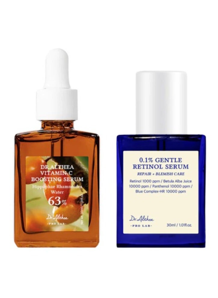 دي آر.ألثيا سيروم دكتور ألثيا المعزز بفيتامين سي 30 مل + سيروم ريتينول لطيف 0.1% 30 مل - Image 1