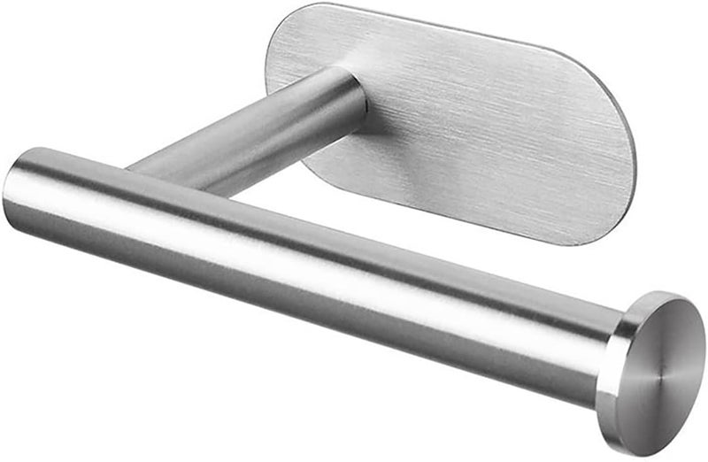 GoodTool Stainless Steel Toilet Paper Towel Holder - Wall Mounted, Self-Adhesive Roll Paper Holder for Kitchen and Bathroom - Image 2