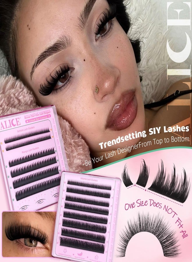 ALICE Flaunt Lash Clsuters Eyelash Clusters, Fluff Lash Extensions Anime Spiky Eyelash Extensions, Fairy Manga Volume Individual Lashes with Bottom Lashes 8-18mm SIY Separate it Yourself - Image 2