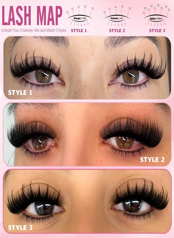 ALICE Flaunt Lash Clsuters Eyelash Clusters, Fluff Lash Extensions Anime Spiky Eyelash Extensions, Fairy Manga Volume Individual Lashes with Bottom Lashes 8-18mm SIY Separate it Yourself - Image 4