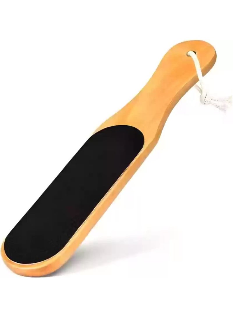 NESMAT NESMAT Double-Sided Wood Foot Rasp Dead Skin Callus Remover Foot File Exfoliating Brush Wooden Handle Pedicure Scrubber LARGE, Heel File Reusable Pedicure Kit Foot Care for Men and Women  - Image 1