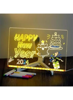 Generic LED Acrylic Message Board with Adjustable Stand and 7 Pens  - Image 1