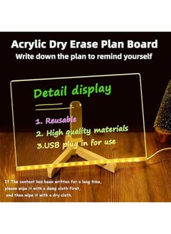 Generic LED Acrylic Message Board with Adjustable Stand and 7 Pens  - Image 3
