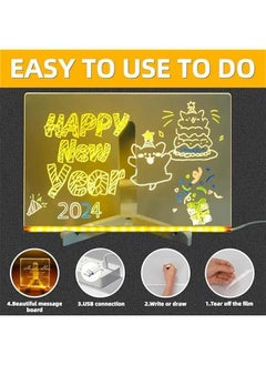 Generic LED Acrylic Message Board with Adjustable Stand and 7 Pens  - Image 5