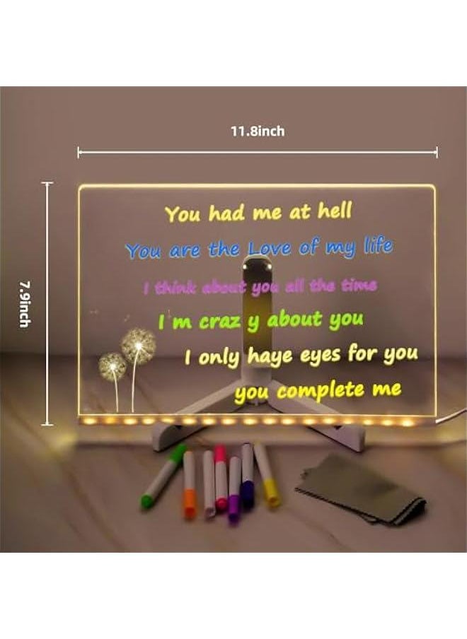 Generic - LED Acrylic Message Board with Adjustable Stand and 7 Pens - Image 1