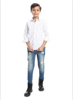 Long Sleeves Little Drawings Allover Shirt