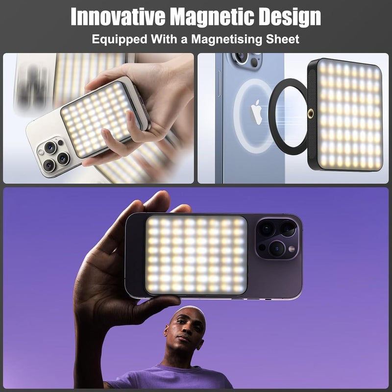 Diyife Selfie Ring Light, [360° Rotation] Rechargeable 1000mAh Selfie Light for Phone, 60 LED 10 Level Brightness Portable Phone Clip on Light for Laptop, Makeup, Vlog, TikTok, Video Recording - Image 2