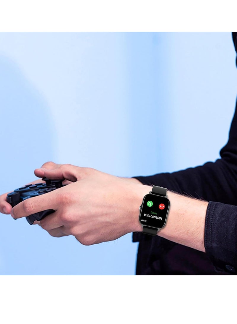 Smart Watch, Fitness Watch With Heart Rate Sleep Monitor, Amoled Display Magnetic Charging Smart Bracelet, Waterproof Comfortable Smart Wrist Watch, (1pc, Golden, Steel Mesh Strap Plus Rubber Strap) - Image 2