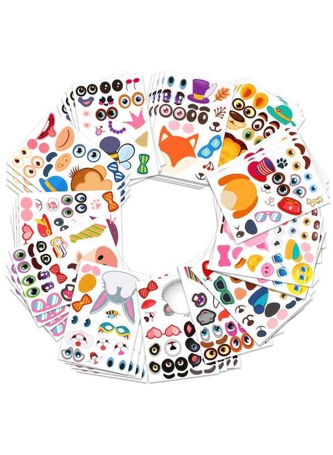 Bluejw Make A Face Sticker Sheets Animal For Kids Animal Face Changing Sticker - Image 5