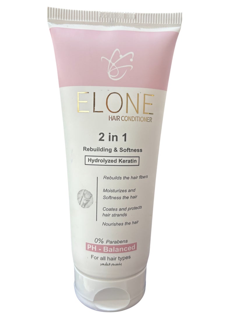 ElONE Hair Conditioner Keratin 2 in 1 Rebuilding & Softness 200ml