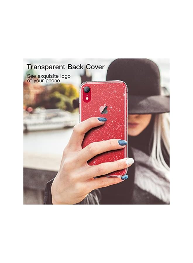 Jetech Glitter Case For Iphone Xr, 6.1-Inch, Bling Sparkle Shockproof Phone Bumper Cover, Cute Sparkly For Women And Girls (Clear) - Image 3