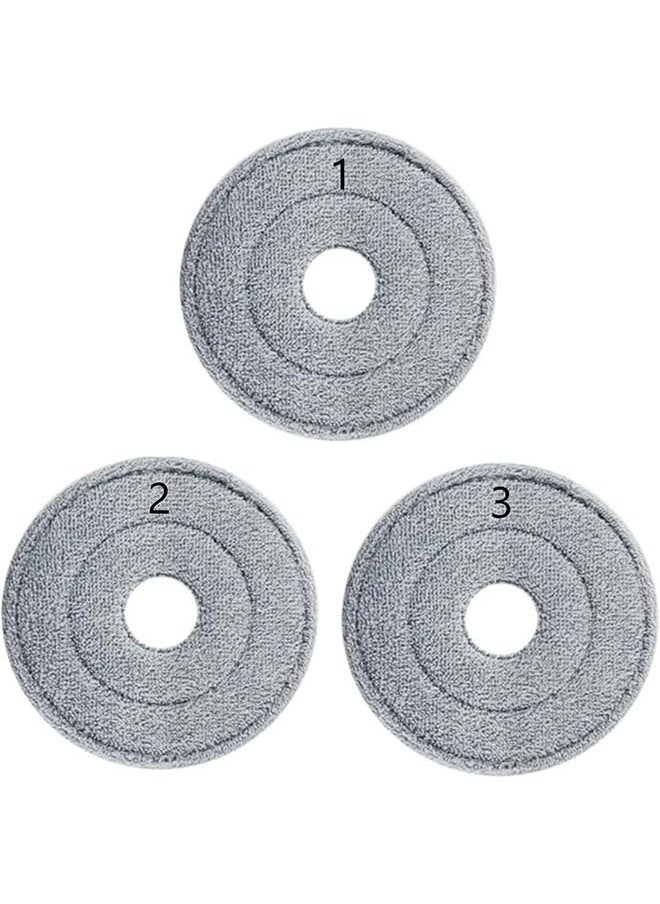 Generic - Microfiber Mop Pads, 3 Pcs Round Washable Replace Mop Pads, Easy to Install Machine Washable Microfiber Mop Pads, Durable Reusable Microfiber Mop Pads Wet Dry Cleaning Pads Replacement Heads - Image 1