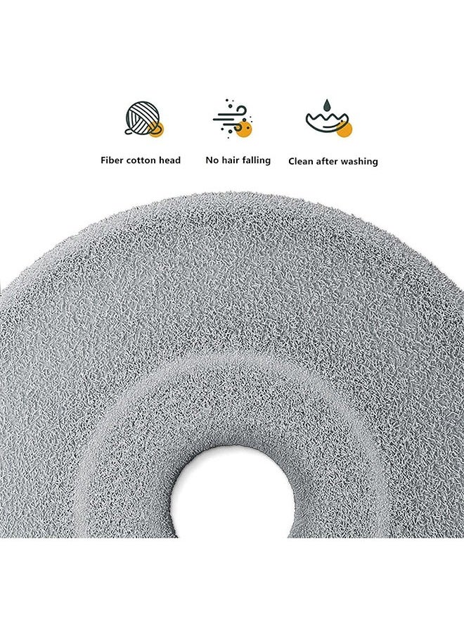 Generic - Microfiber Mop Pads, 3 Pcs Round Washable Replace Mop Pads, Easy to Install Machine Washable Microfiber Mop Pads, Durable Reusable Microfiber Mop Pads Wet Dry Cleaning Pads Replacement Heads - Image 1