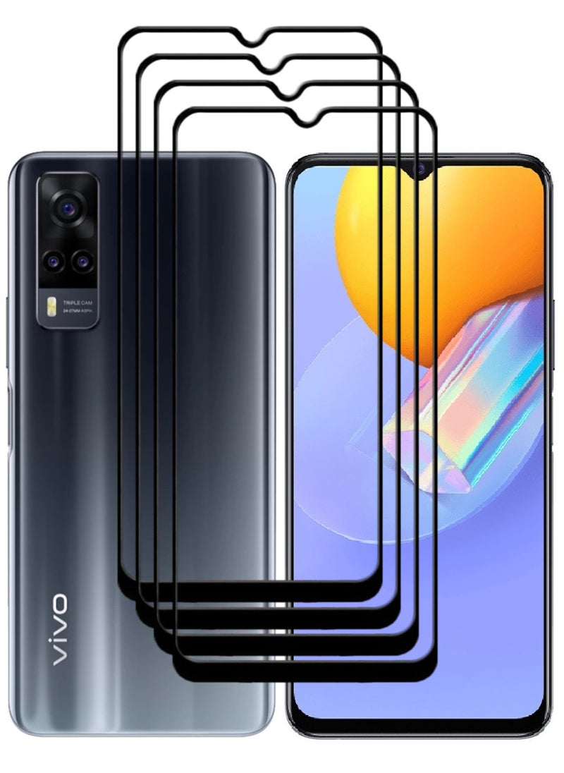 ACLIX 4 Pieces Antistatic ESD Dustproof Premium Quality High Definition Tempered Glass Screen Protector Designed For vivo Y51 (2020) - Image 1